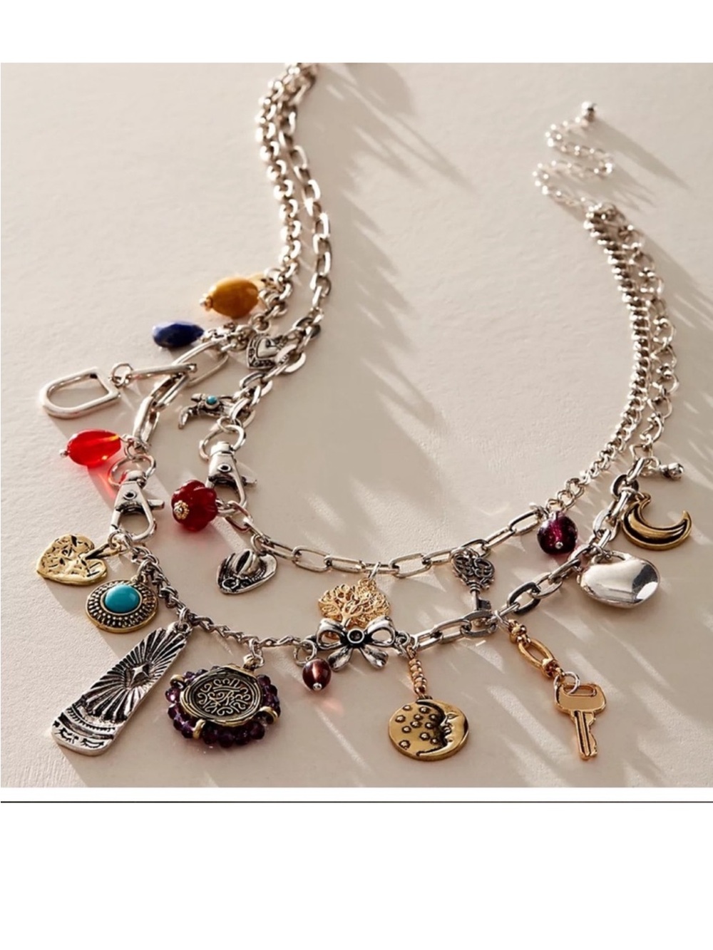Free People Maxamillion World Traveler Charm Necklace NWT